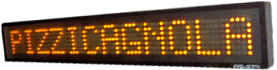 Display a led a messaggio variabile InfoBanner 7.3, led ambra